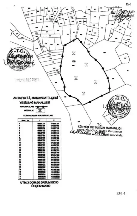 Manavgat’ta Antalya Büyükşehir Mezarlık Alanı Dahil 3 Koruma Kararı 3